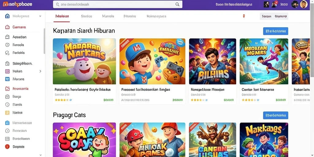 Tampilan antarmuka yang menarik saat memulai permainan.